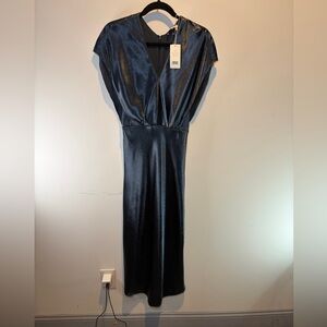 Vince Midnight Satin Maxi Dress